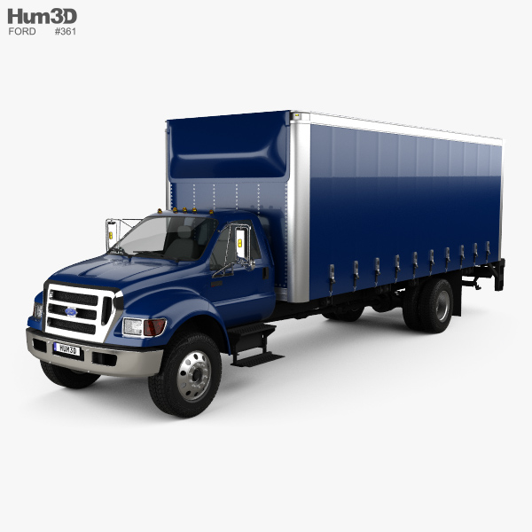 Ford F-750 Box Truck 2010 3D model
