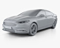 Ford Fusion Titanium 2018 3d model clay render