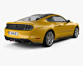 Ford Mustang GT EU-spec coupe 2020 3d model back view