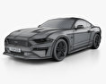 Ford Mustang GT EU-spec coupe 2020 3d model wire render