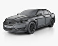 Ford Taurus Limited 2016 3D模型 wire render