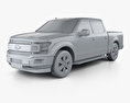 Ford F-150 Super Crew Cab XLT 2020 3d model clay render