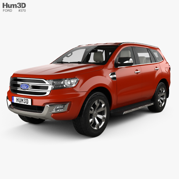 Ford Everest with HQ interior 2017 3D model