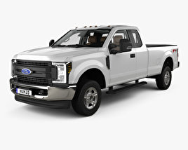 Ford F-250 Super Duty Super Cab XLT avec Intérieur 2015 Modèle 3D