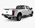 Ford F-250 Super Duty Super Cab XLT with HQ interior 2018 3d model back view
