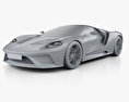 Ford GT Concept with HQ interior 2017 3d model clay render