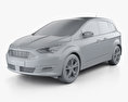 Ford Grand C-max with HQ interior 2018 3d model clay render
