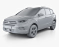 Ford Kuga Titanium with HQ interior 2019 3d model clay render