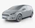 Ford S-MAX with HQ interior 2017 3d model clay render