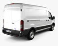 Ford Transit Panel Van L2H2 with HQ interior 2017 3d model back view