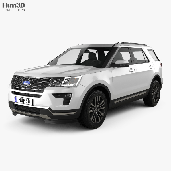 Ford Explorer (U502) Platinum 2018 3D model - Vehicles on Hum3D