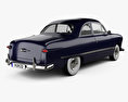 Ford Custom Club coupe 1949 3d model back view