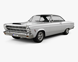 Ford Fairlane 500GT coupe 1966 3D model