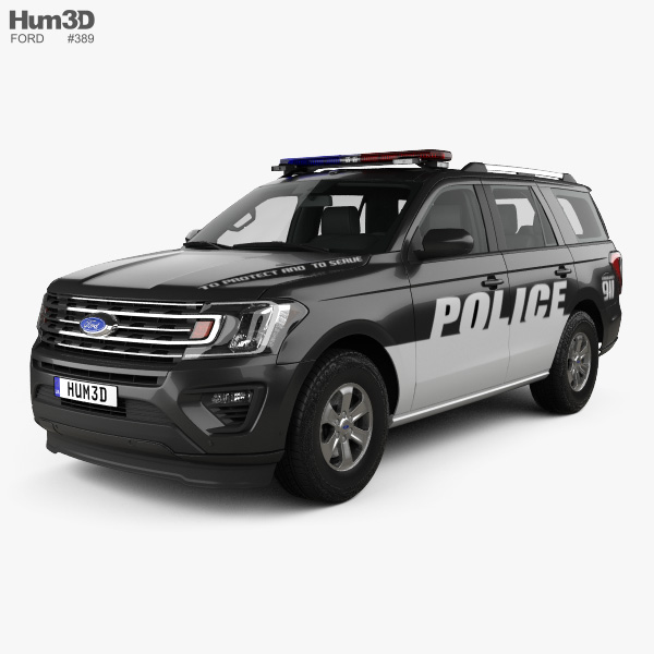 Ford Expedition Polícia 2017 Modelo 3d