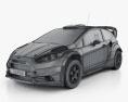 Ford Fiesta Ken Block 2016 3D模型 wire render