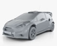Ford Fiesta Ken Block 2016 3D модель clay render
