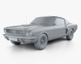 Ford Mustang 350GT 1969 3D模型 clay render