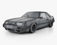 Ford Mustang GT Group A 1993 3d model wire render