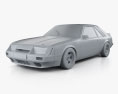 Ford Mustang GT Group A 1993 3d model clay render