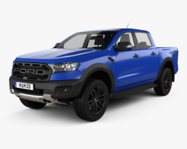 Ford Ranger Double Cab Raptor 2018 3D model