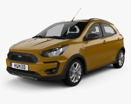 3D model of Ford Ka plus Active Freestyle hatchback 2022