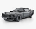 Ford Mustang John Bowe 1969 3d model wire render