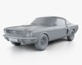 Ford Mustang GT350H Shelby with HQ interior 1966 3d model clay render