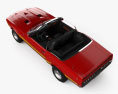 Ford Mustang GT500 Shelby convertible with HQ interior 1969 3d model top view
