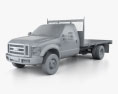 Ford F-350 Regular Cab Flatbed with HQ interior 2016 3d model clay render