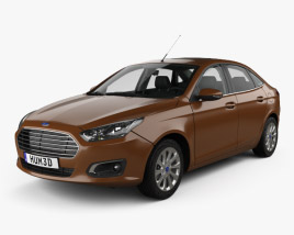 Ford Escort with HQ interior 2017 3D model