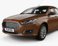 Ford Escort with HQ interior 2017 3d model