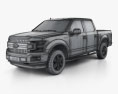 Ford F-150 Super Crew Cab 5.5ft bed XLT 2020 3d model wire render