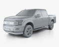 Ford F-150 Super Crew Cab 5.5ft bed XLT 2020 3Dモデル clay render