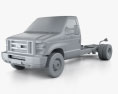 Ford E-350 Cutaway L2 2021 3d model clay render