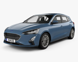 Ford Focus Titanium hatchback 2021 3D model