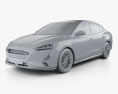 Ford Focus Titanium CN-spec sedan 2021 3d model clay render