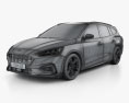 Ford Focus ST-Line turnier 2021 3d model wire render