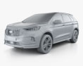 Ford Edge ST 2021 3d model clay render