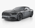 Ford Mustang GT convertible with HQ interior 2020 3d model wire render
