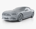 Ford Mustang GT convertible with HQ interior 2020 3d model clay render