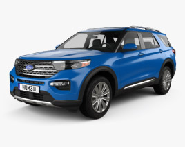 Ford Explorer Limited hybrid 2022 3D model