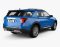 Ford Explorer Limited hybrid 2022 3d model back view