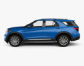 Ford Explorer Limited hybrid 2022 3d model side view