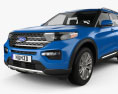 Ford Explorer Limited hybrid 2022 3d model