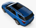 Ford Explorer Limited hybrid 2022 3d model top view