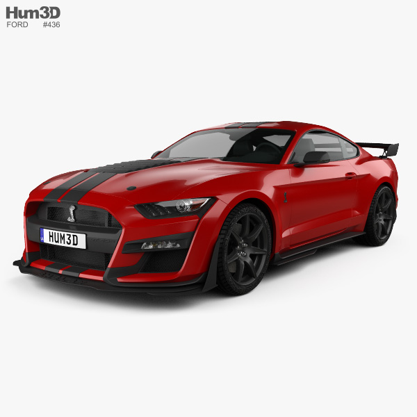 Ford Mustang Shelby GT500 coupé 2020 Modello 3D