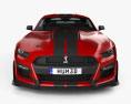 Ford Mustang Shelby GT500 cupé 2020 Modelo 3D vista frontal