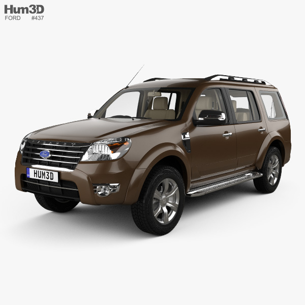 Ford Everest with HQ interior 2014 3D model
