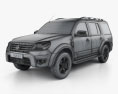 Ford Everest with HQ interior 2014 3d model wire render