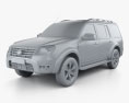 Ford Everest con interni 2012 Modello 3D clay render